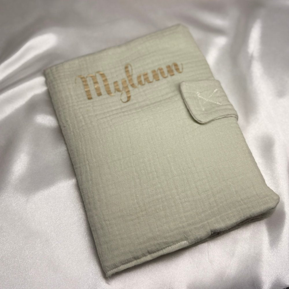 Protège carnet de santé personnalisé - Gaze de coton – Maison SMEY Maison SMEY
